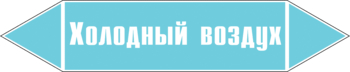 Маркировка трубопровода "холодный воздух" (пленка, 358х74 мм) - Маркировка трубопроводов - Маркировки трубопроводов "ВОЗДУХ" - Магазин охраны труда и техники безопасности stroiplakat.ru